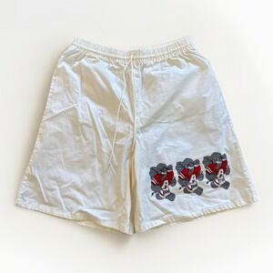 Vintage Alabama Crimson Tide Shorts Mens L Ebert‎ White Cotton 80s 90s